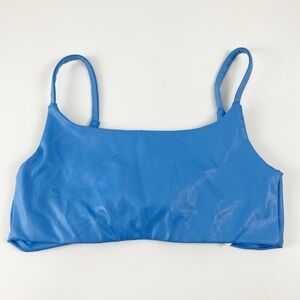 NEW Sage Collective Sports Bra Womens Medium Blue Twist Back NWOT